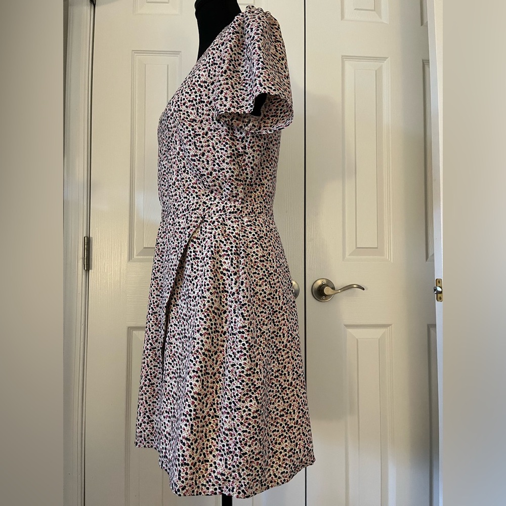 J Crew Mercantile Floral Dress Navy Burgundy Blush Size 8 - Picture 5 of 11
